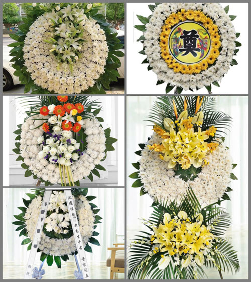 山东青岛即墨市龙泉街道河南崖村花圈速递